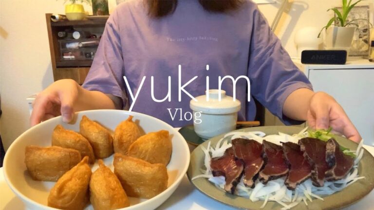 SUB) vlog いなり寿司を料理したり秋の味覚を味わう日常