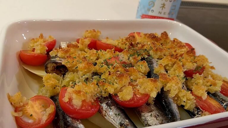 【ビールに合うおつまみ】オイルサーディンのパン粉焼きを作りました。Bread Crumbs Grilled Oiled Sardine
