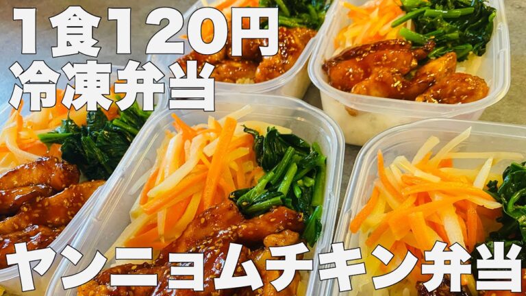 【1食120円】ヤンニョムチキン弁当　５日分作り置き　節約まるごと冷凍弁当