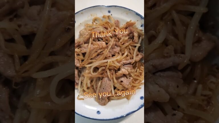 【超絶豚タンもやし炒め】俺だけのおつまみ‼️ニンニクトッピングしたら娘にほぼ食べられた‼️ハイボール添え❗#shorts