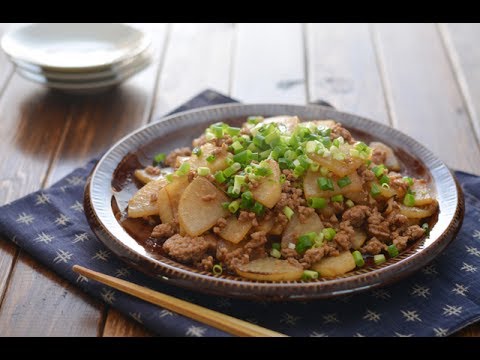 【レシピ】ひき肉大根炒め。