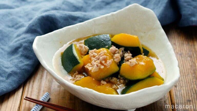 【かぼちゃのそぼろ煮】定番の副菜！旬のかぼちゃのやさしい甘味にほっこり♪｜macaroni（マカロニ）