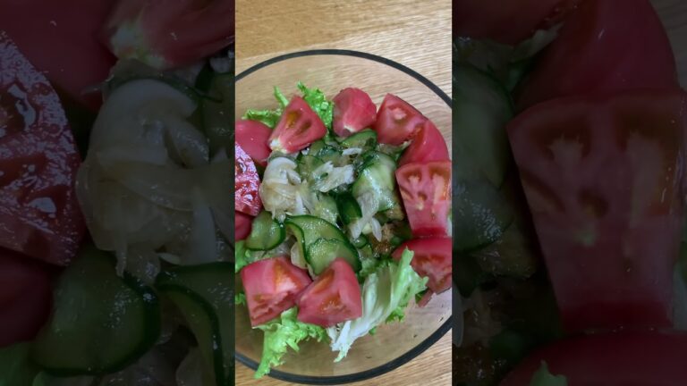 本日のサラダ　#料理 ＃トマト　＃レタス　＃きゅうり