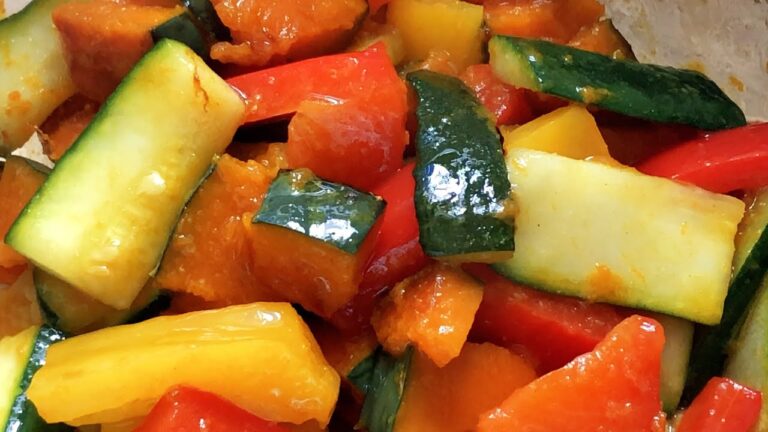 【副菜】炒めてあえる！！カボチャ、ズッキーニ、パプリカのアンチョビマリネ♪♪｜Anchovy marinade zucchini, pumpkin and sweet pepper