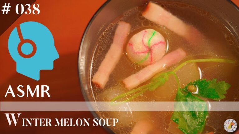 #38【ASMR】冬瓜とベーコンの白だしスープの作り方♪｜音フェチ仕様