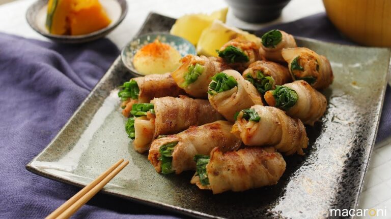 ぱくぱくノンストップ！ 豚キムチと ニラの ピリ辛 肉巻き のレシピ 作り方