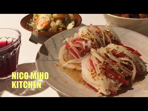新玉ねぎとトマトのサラダ～マスタードドレッシング～