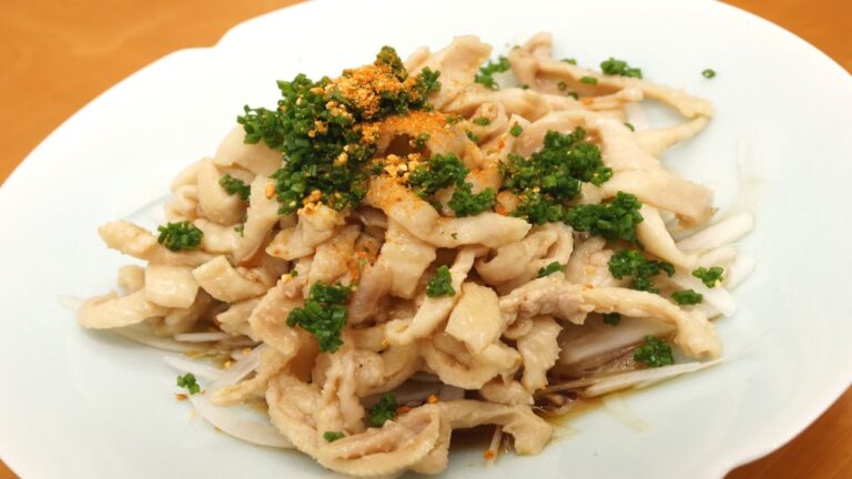 鶏皮の下処理と鶏皮ポン酢の作り方（脂抜きでヘルシー）