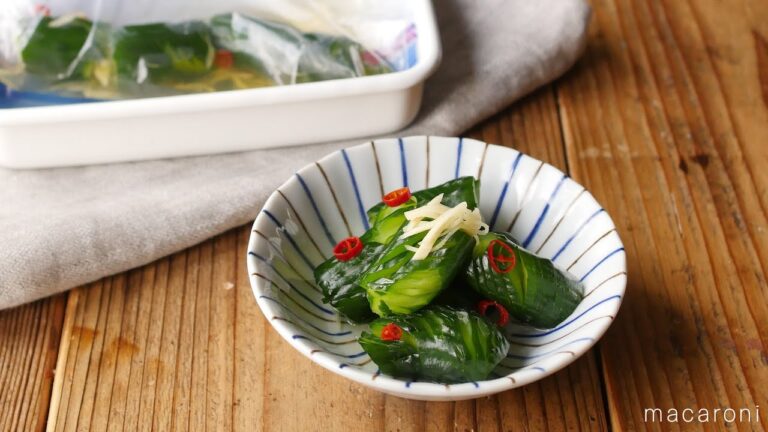 夏の副菜に。蛇腹きゅうりの浅漬け