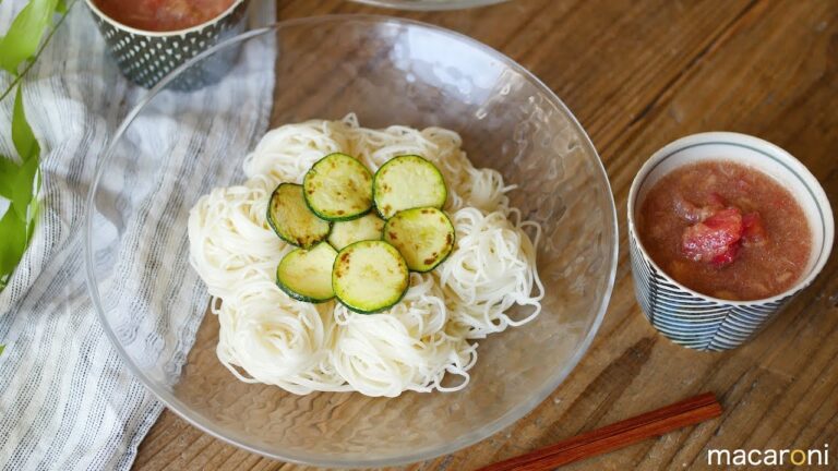 ひんやりちゅるん！すりおろしトマトとツナの柚子胡椒そうめん のレシピ 作り方