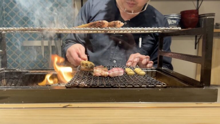 串に刺して炭で焼き上げる“海鮮串”が旨い！ - 炭焼 やないの - 京都