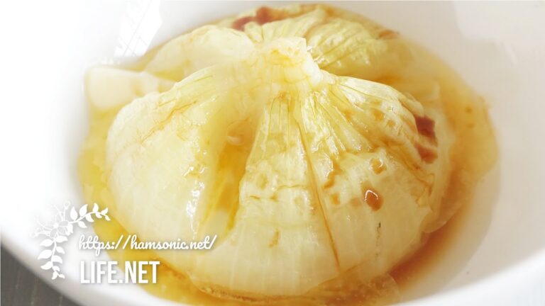 【新玉ねぎの丸ごとレンジ蒸しの作り方】あさイチで話題のレシピ【とろとろ＆甘くて最高です】