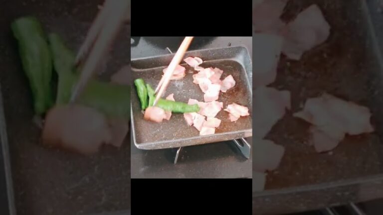 ししとうとベーコンのガーリック炒め #shorts