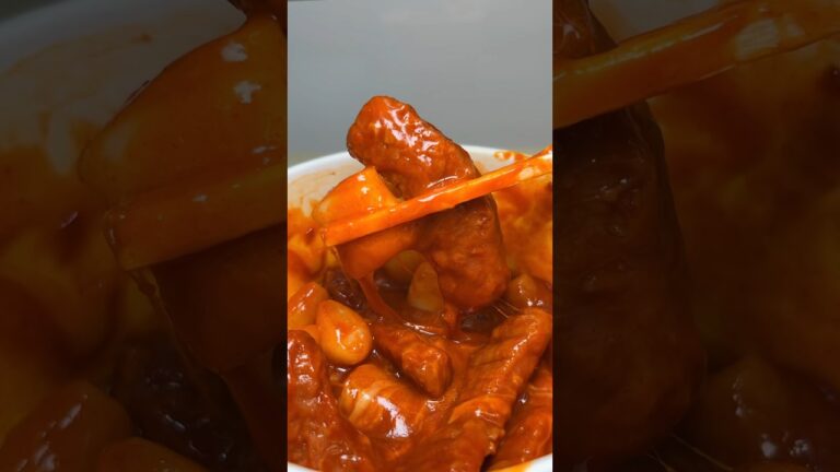 cheese tteokbokki with frank sausage #asmr #koreanfood