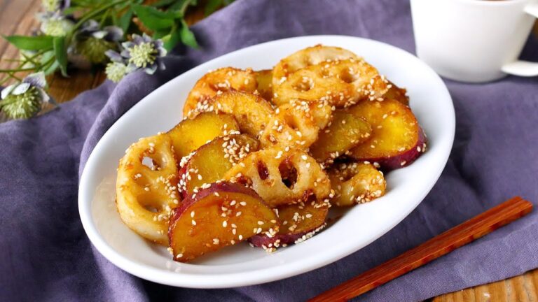 【さつまいもとれんこんのポン酢炒め】デパ地下風レシピ！バターとポン酢で味付け簡単♪｜macaroni（マカロニ）