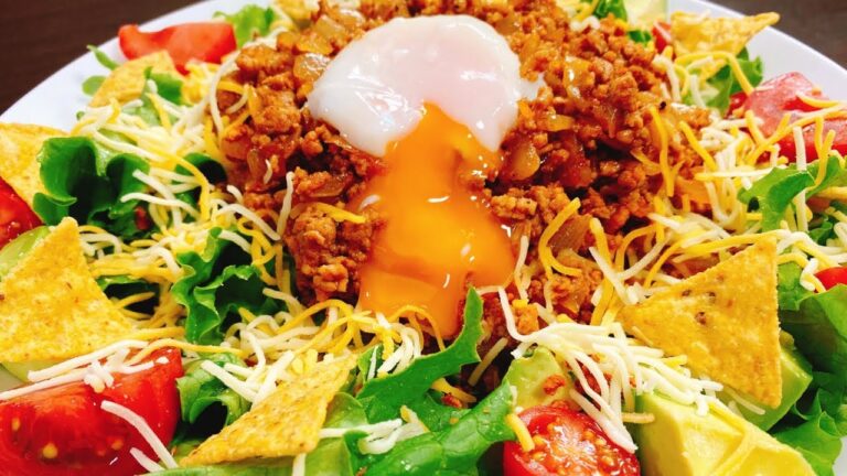 思わず笑みがこぼれる♪デパ地下のような『ご馳走タコサラダ』Making Taco style Salad【ごちそうサラダ】