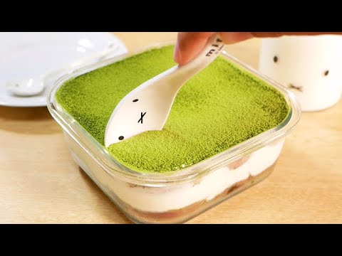 Easy! Matcha tiramisu 簡単！混ぜて冷やすだけ抹茶ティラミス