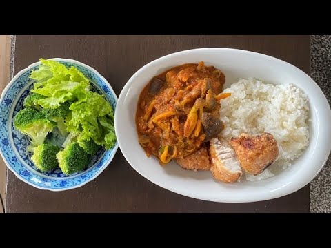 かんちゃん飯#97 カレーシリーズ３・カジキマグロの竜田揚げカレー