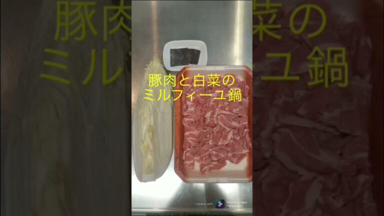 【簡単おつまみ 】豚肉と白菜のミルフィーユ鍋　 #shorts