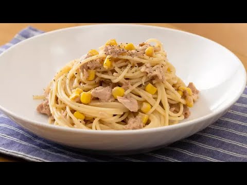 ツナとコーンのバター醤油パスタ