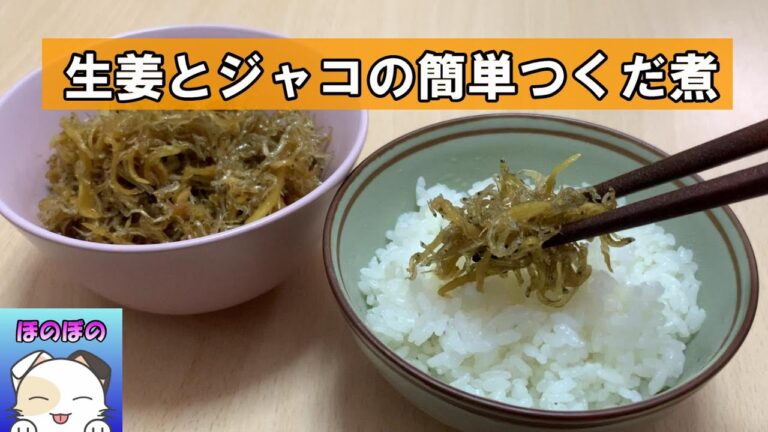【保存食】生姜とジャコの簡単つくだ煮