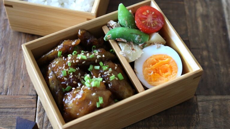 【お弁当作り】たった3品の簡単鶏ごぼうの甘辛炒め弁当bento＃601
