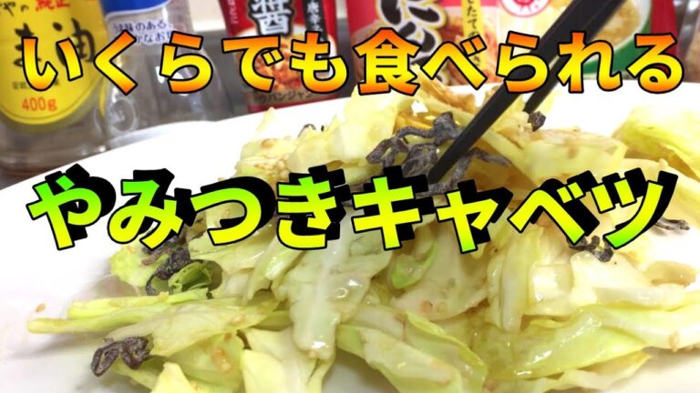 やみつきキャベツで簡単なおつまみ料理　1玉使い切れる【平野キッチン】
