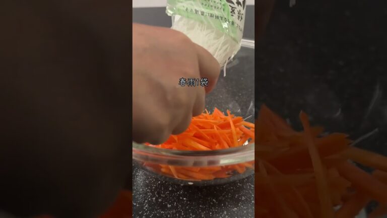 【レンジだけでヘルシー】子供大好き春雨サラダをレンジで作る #料理 #簡単レシピ #春雨サラダ #春雨 #レンチン #fyp #fypシ #japanesefood #時短レシピ