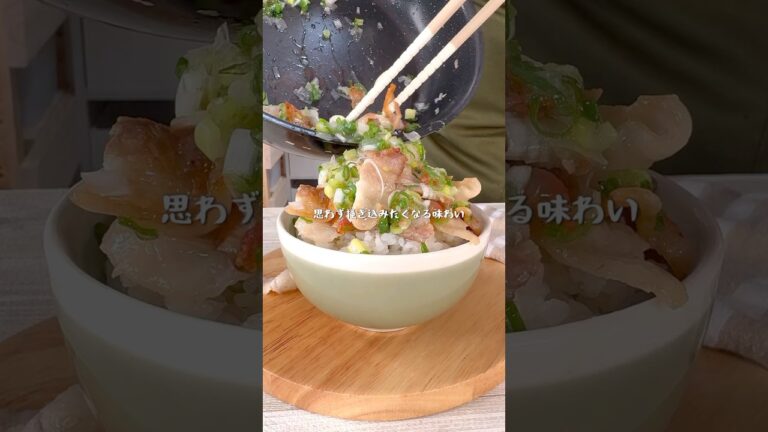 とまらない逸品！ネギ盛り豚バラ丼