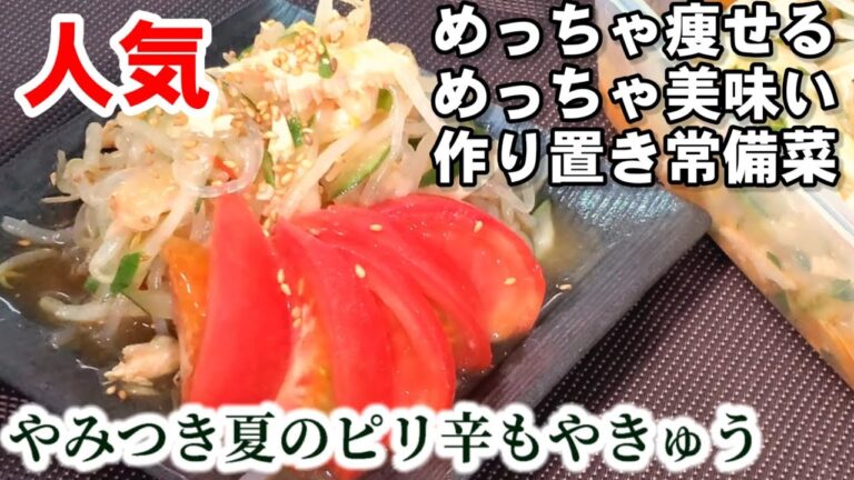 この世でいちばん美味しい！やみつきもやしときゅうり！痩せる中華冷菜！簡単節約ダイエット作り置き常備菜おつまみレシピ