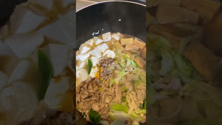 昨夜の夕飯♪豚肉で🐷すき焼き風😋私の大好物💕