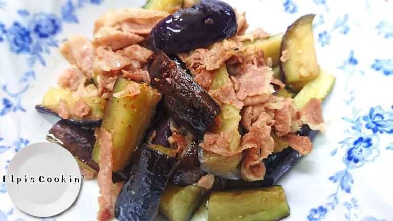 豚バラ肉とナスのポン酢炒め【料理】