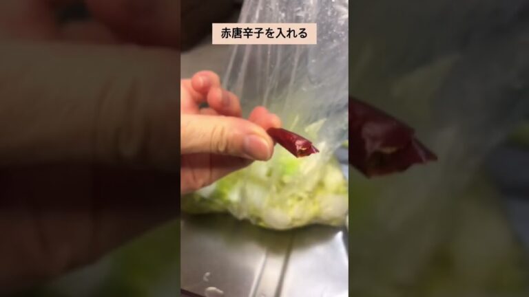 絶対美味しいと言われる「白菜の浅漬け」白菜余ったらよく作ります。ポリ袋１つで簡単にすぐ作れるよ#shorts