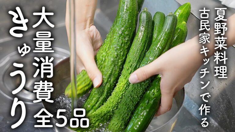 猛暑にはきゅうり大量消費！簡単レシピ5品夏野菜をおいしく食べる【無限きゅうり】