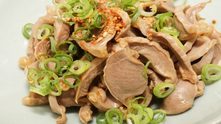 硬い銀皮も美味しく食べられる「砂肝のポン酢漬け」