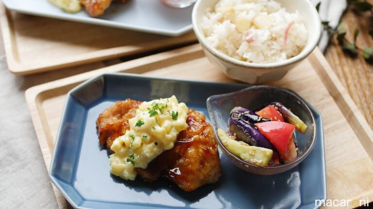 甘酢だれで３品アレンジ！チキン南蛮定食 のレシピ 作り方【30分で毎日定食】