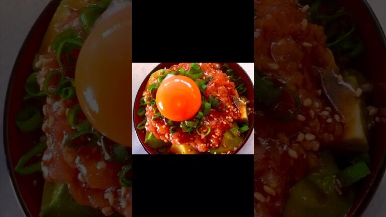 やる気1%で作るネギトロユッケ丼 #shorts #おすすめ #簡単レシピ #節約レシピ