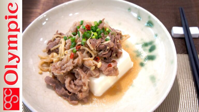 オリンピックの超簡単レシピ　牛とえのきの肉豆腐の作り方