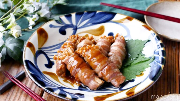 【えのきの甘辛肉巻き】レンジで出来る！コリっとえのきの食感が良い♪｜macaroni（マカロニ）