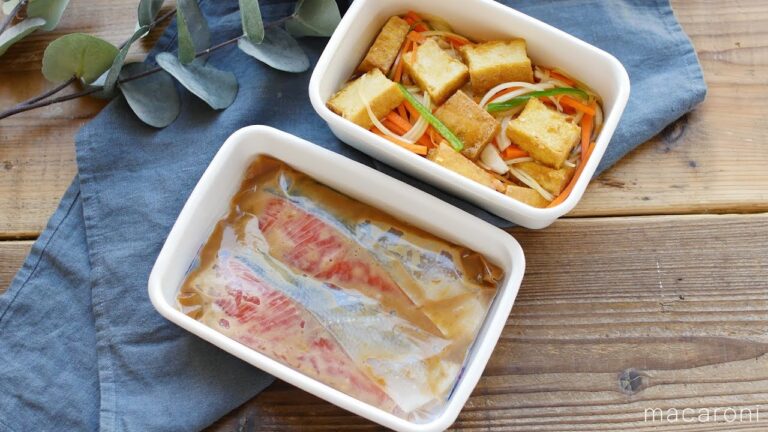 【漬け込み晩ごはん】鮭のごまだれ焼き＆厚揚げ南蛮漬け の レシピ 作り方