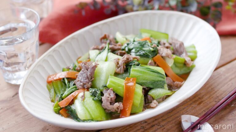 【牛肉とチンゲン菜のオイスターソース炒め】中華の献立にぴったり！シャキシャキ食感♪｜macaroni（マカロニ）