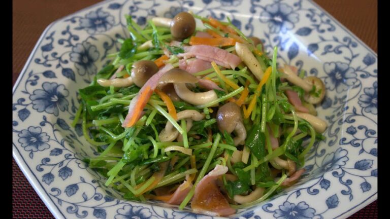 豆苗のにんにく炒め