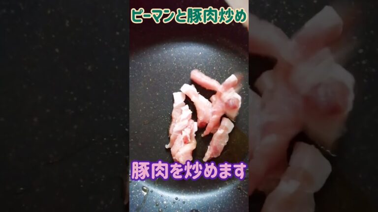 【手料理】ピーマンと豚肉炒め作ってみた♪ #shorts #料理 #ピーマン