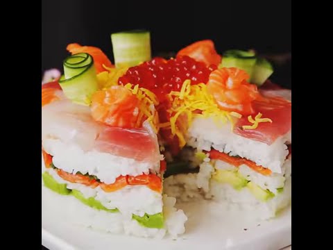o日本の寿司ケーキ Japanese Sushi Cake