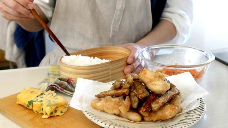 【3品弁当】このゴボウがサクサクで最高！ササミとゴボウの唐揚げ＃854