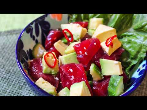 【ケトジェニックレシピ】簡単！時短！マグロとアボカドのポキサラダ