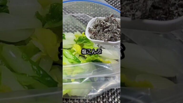 【人気】【簡単漬物】白菜と塩昆布の浅漬け　#shorts
