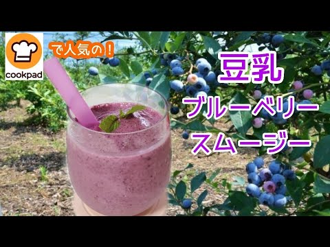 イソフラボンとアントシアニン注入！　【豆乳ブルーベリースムージー】