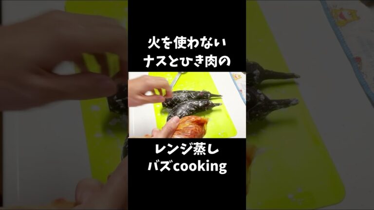【30秒cooking】ナスとひき肉のレンジ蒸し