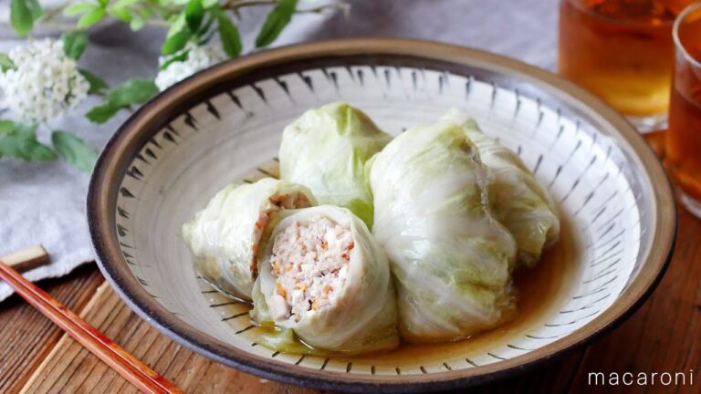 【和風ロールキャベツ】豆腐でカサ増し！旨味凝縮スープで食べ応え抜群♪